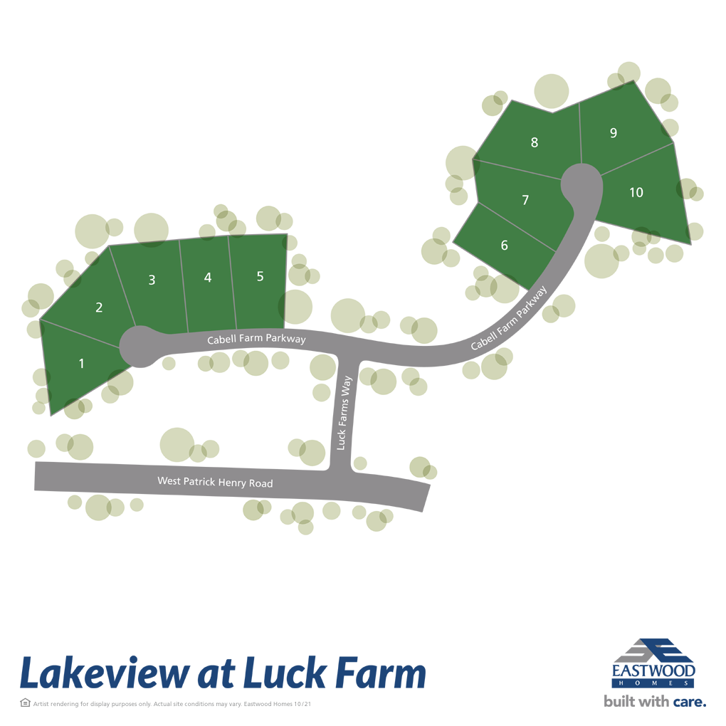 Lakeview at Luck Farm Ashland, VA Homes For Sale Eastwood Homes